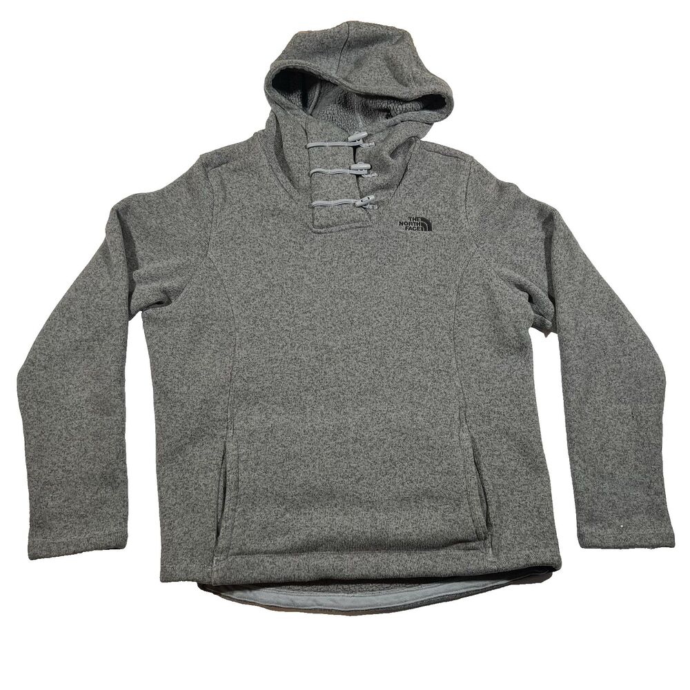 The North Face Crescent Hooded Pullover Gray Sweater Sweatshirt Women's Large - Picture 1 of 10